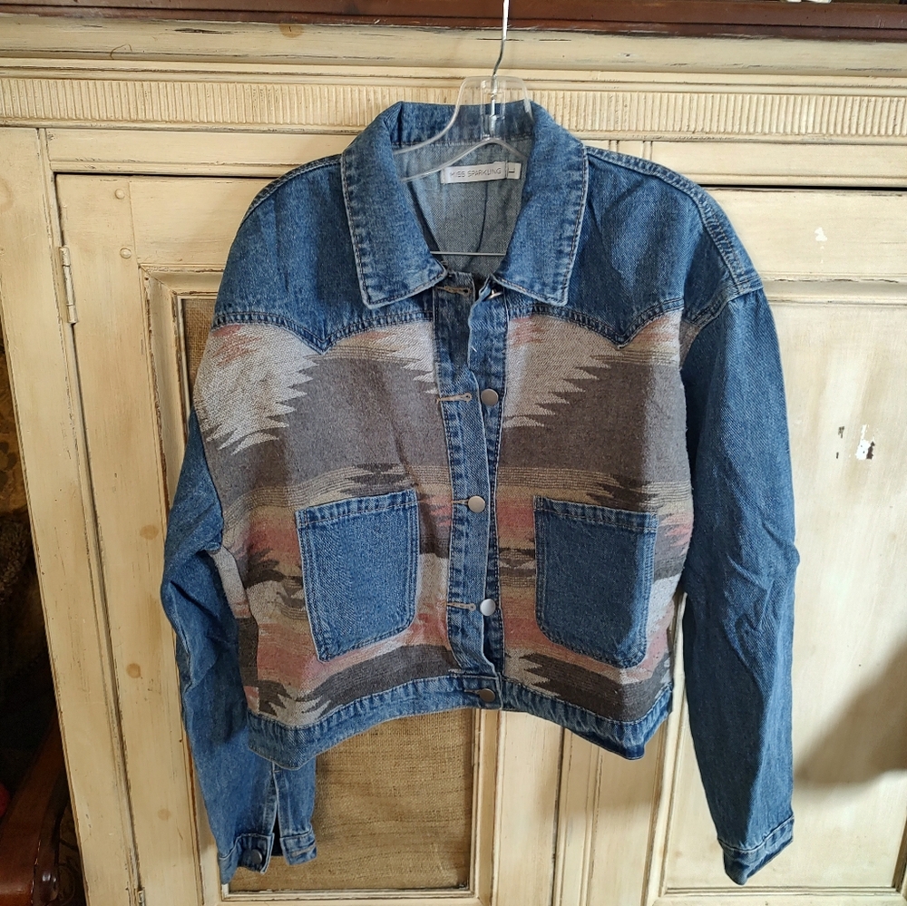 POL copy Aztec jean jacket adorable